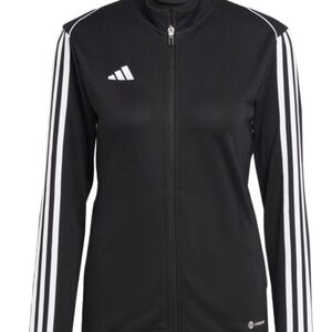 Adidas Black Jacket with White Tiro 23 Leagye Jacket Accents